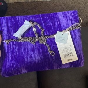 Purple side purse